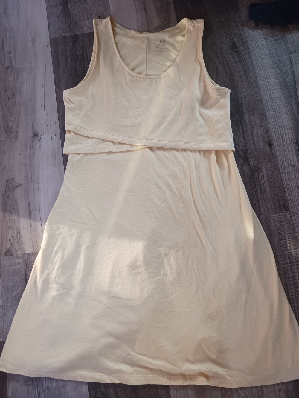 Kindred Bravely Penelope Crossover Yellow Sleeveless Nursing Midi Dress - Picture 3 of 5